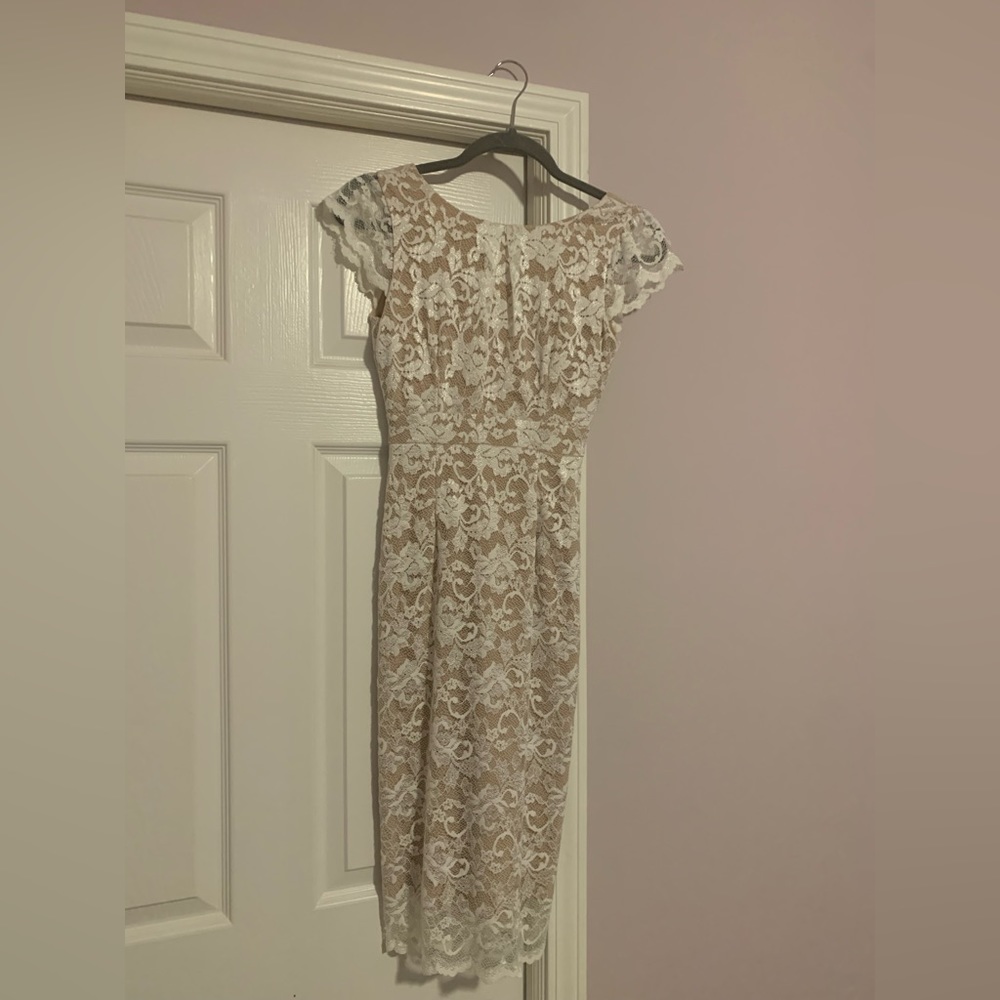 ABS cream lace dress